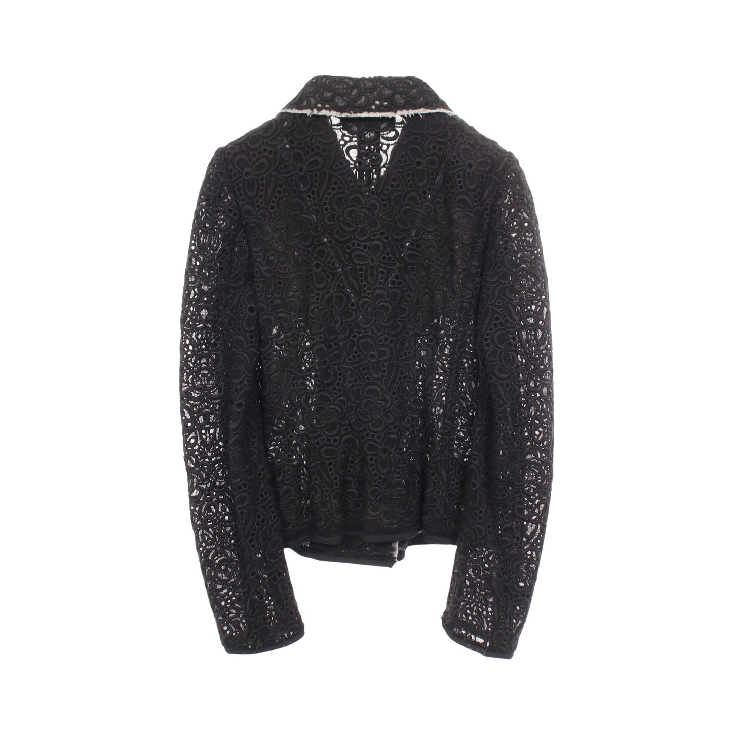 総レース ジャケット ウール ブラック ドルチェアンドガッバーナ アウター DOLCE&GABBANA