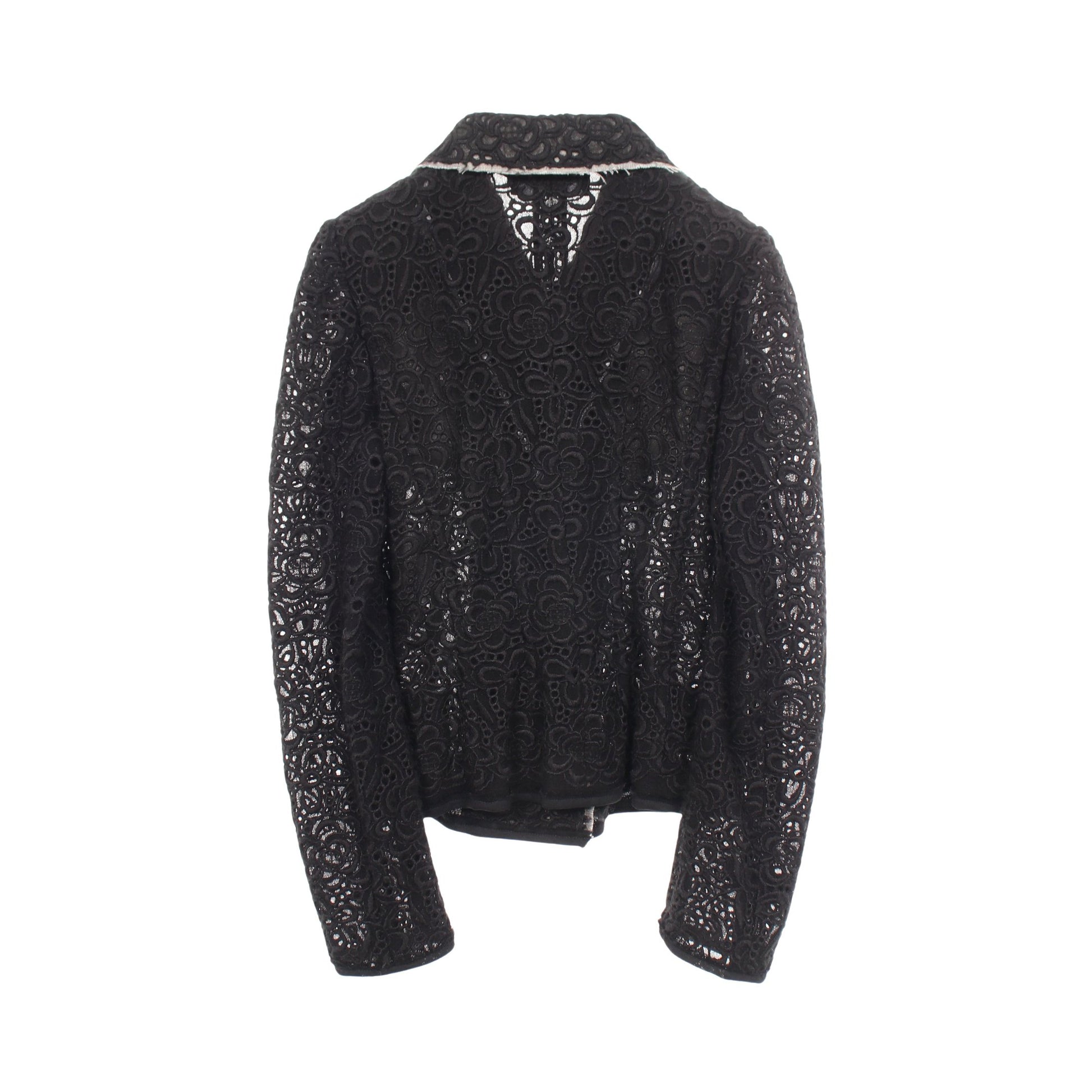 総レース ジャケット ウール ブラック ドルチェアンドガッバーナ アウター DOLCE&GABBANA