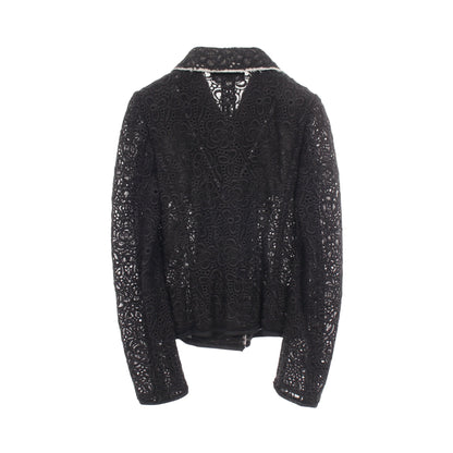 総レース ジャケット ウール ブラック ドルチェアンドガッバーナ アウター DOLCE&GABBANA