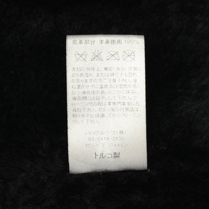 ジャケット ムートン レザー ブラック セリーヌ