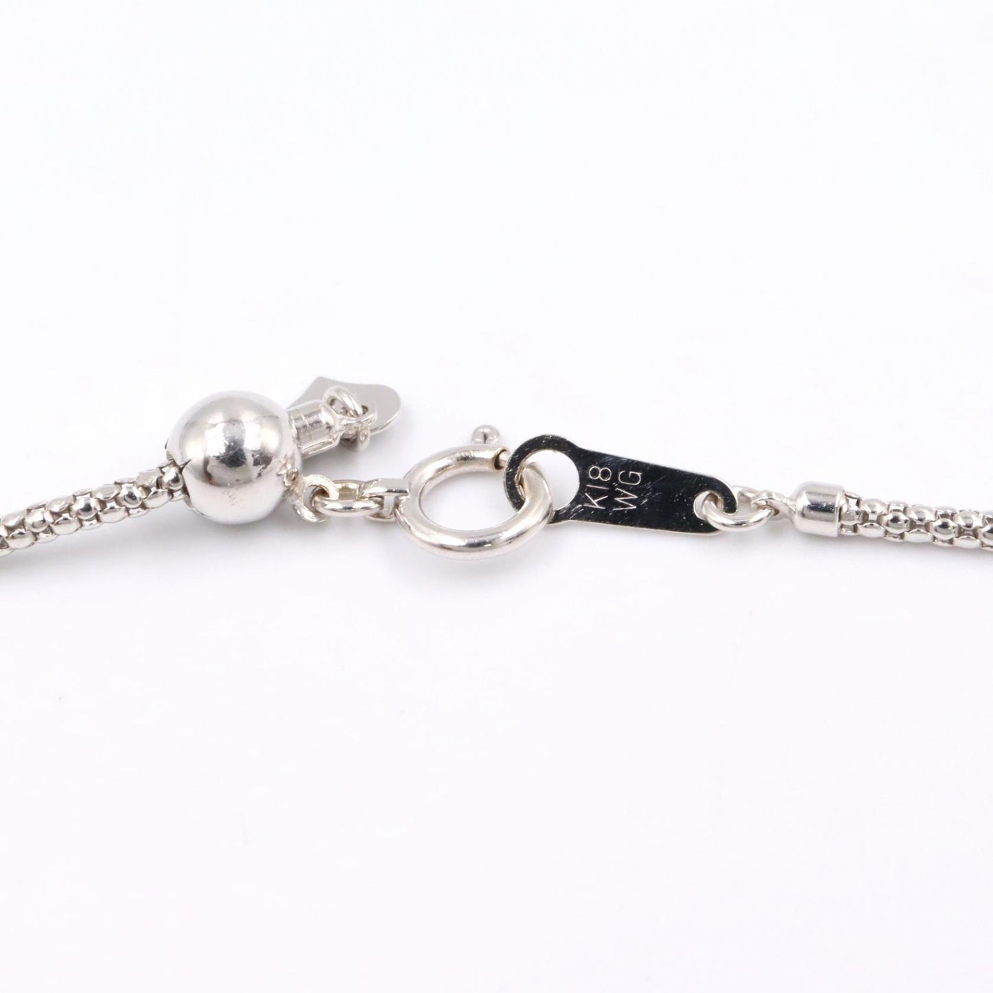 ブラックパール ダイヤモンド ネックレス ネックレス K18WG ブラックパール ダイヤモンド ホワイトゴールド グレー クリア ノーブランドジュエリー