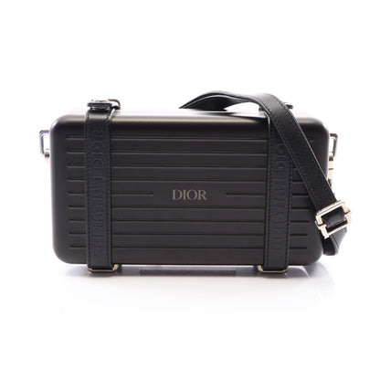 DIOR × RIMOWA パーソナルクラッチバッグ ショルダーバッグ ショルダーウォレット アルミニウム レザー ブラック ディオール