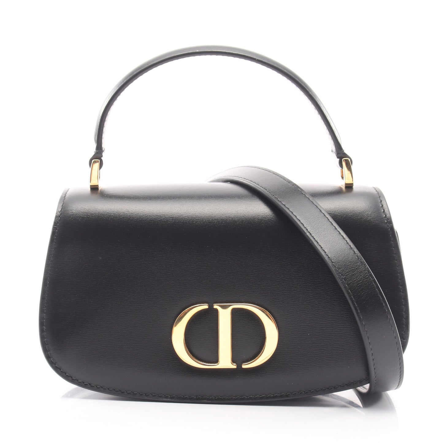 30 Montaigne Avenue モンテーニュ アベニュー トップハンドルバッグ スモール 2WAY ハンドバッグ カーフレザー ブラック クリスチャンディオール