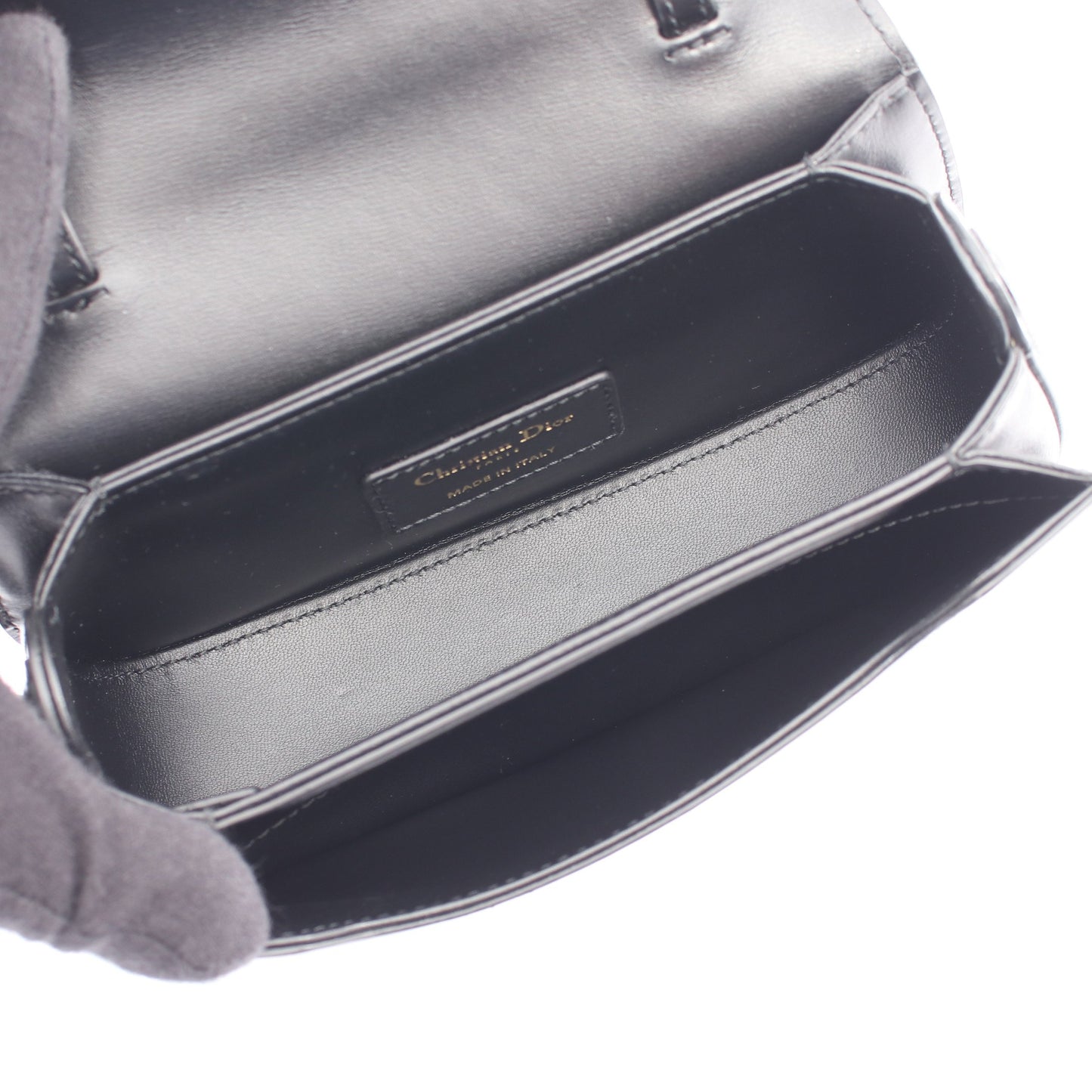 30 Montaigne Avenue モンテーニュ アベニュー トップハンドルバッグ スモール 2WAY ハンドバッグ カーフレザー ブラック クリスチャンディオール