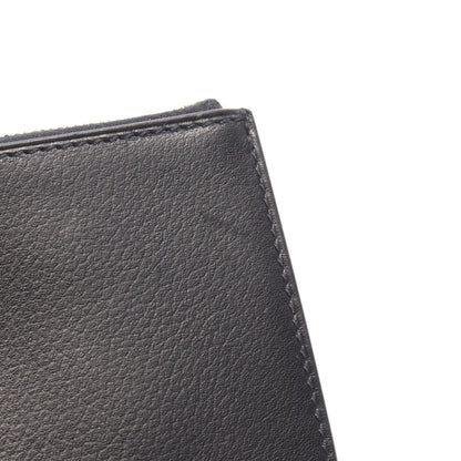 ジップアンゴー シェーヌダンクル コインケース エバーグレイン ブラック シルバー金具 K刻印 エルメス