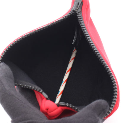 ネオバンPM トゥルース フラット ポーチ ネオプレン レッド ブラック金具 エルメス