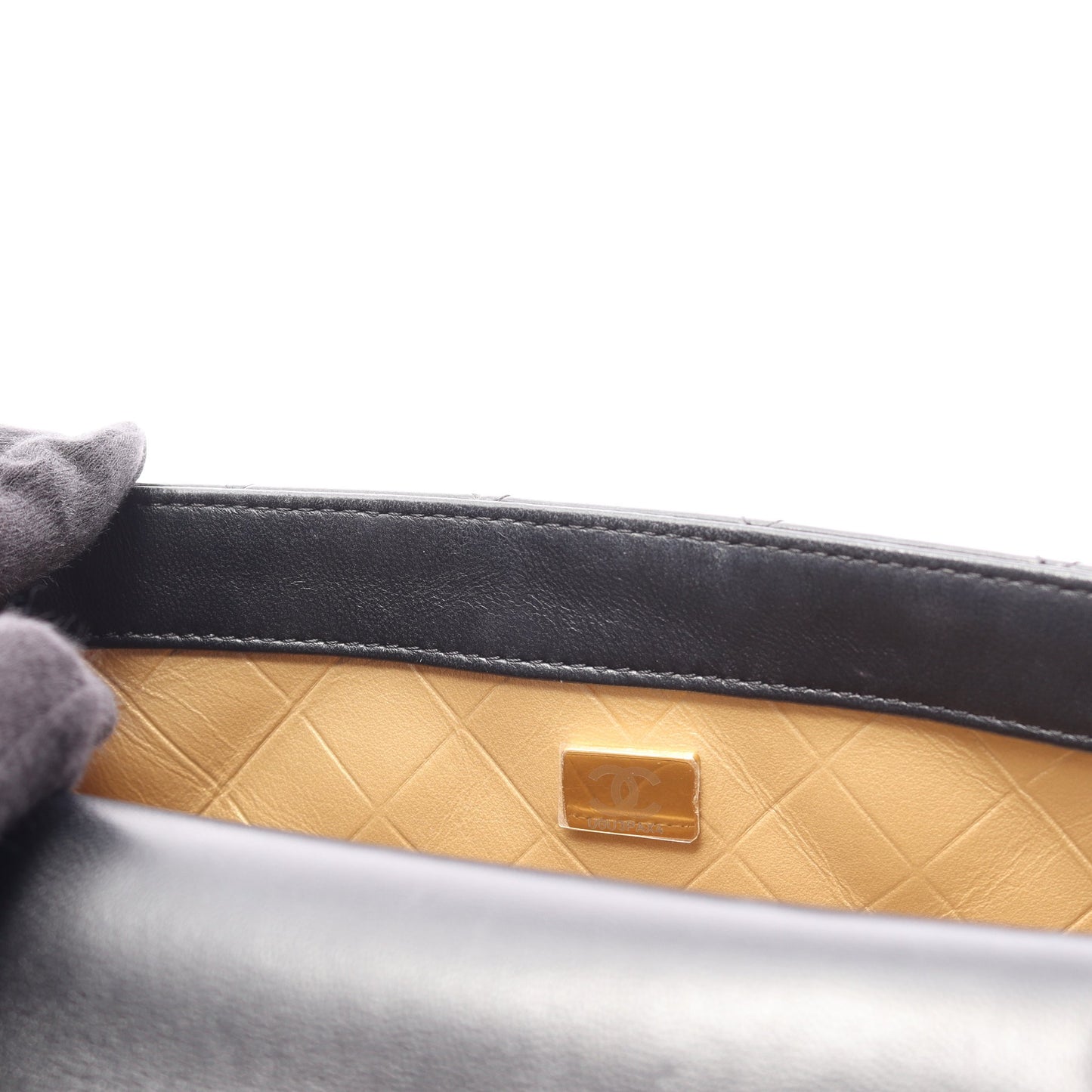 マトラッセ コンビ金具 Wチェーンショルダーバッグ ラムスキン ブラック シャネル バッグ CHANEL