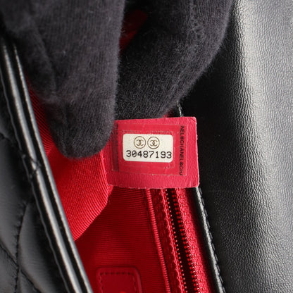 マトラッセ チェーンショルダーバッグ ラムスキン ブラック ゴールド金具 シャネル バッグ CHANEL