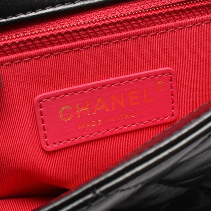 マトラッセ チェーンショルダーバッグ ラムスキン ブラック ゴールド金具 シャネル バッグ CHANEL