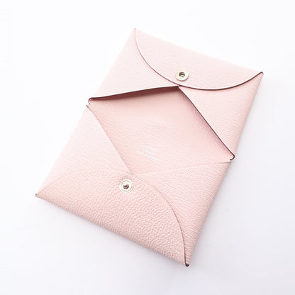 カルヴィ モーヴペール コインケース シェーブル ライトピンク シルバー金具 W刻印 エルメス