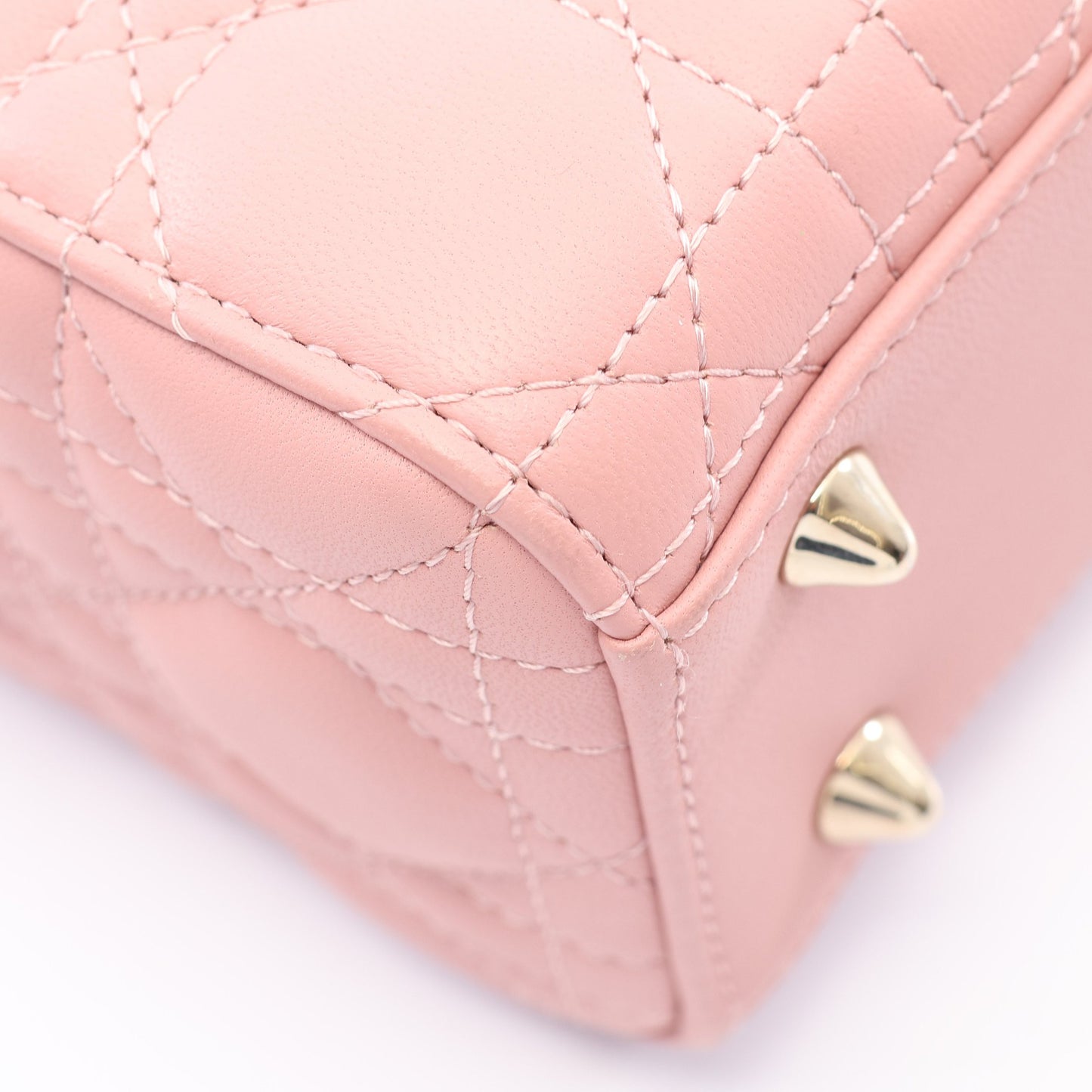 LADY DIOR MY ABCDIOR カナージュ 2WAY ハンドバッグ レザー ピンク クリスチャンディオール