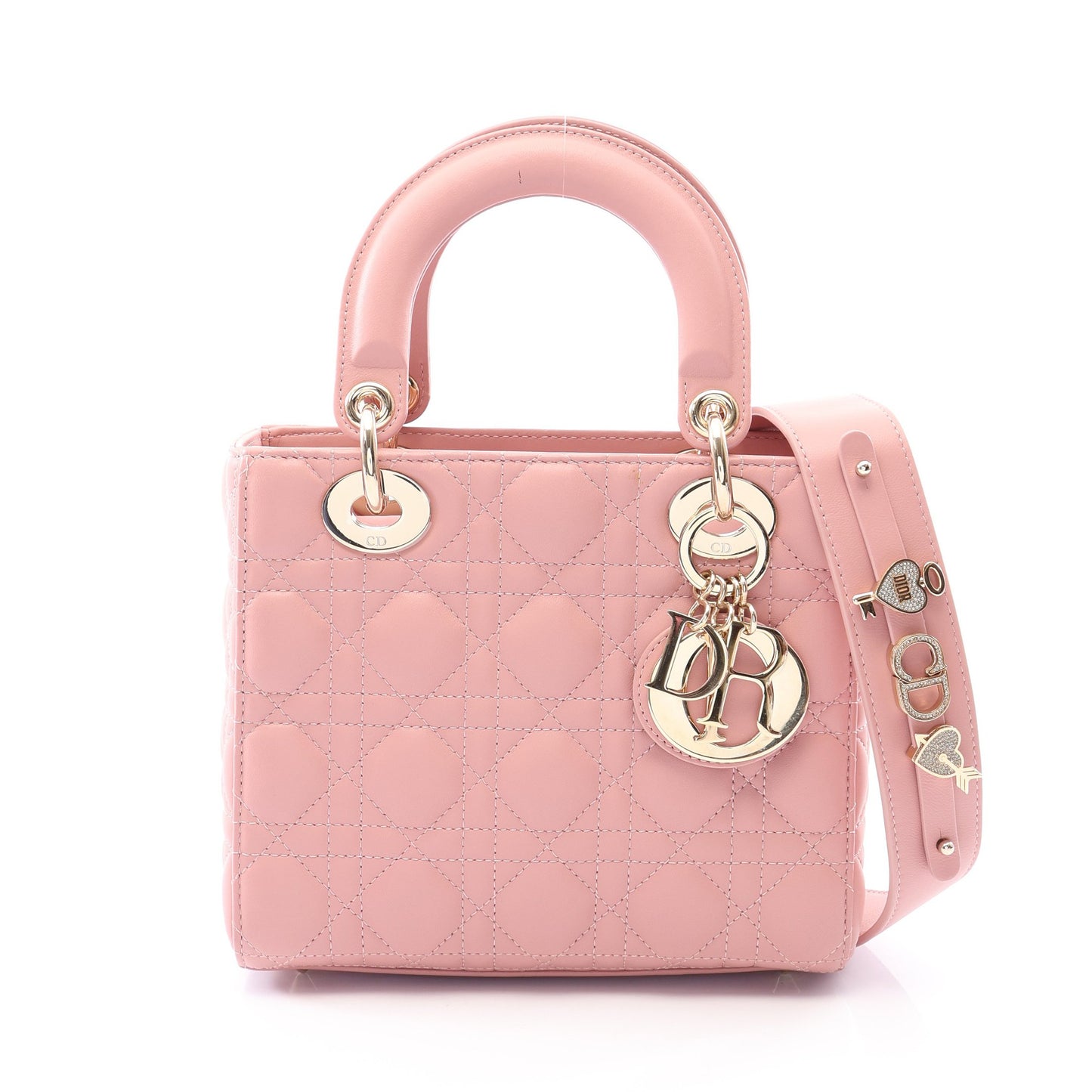 LADY DIOR MY ABCDIOR カナージュ 2WAY ハンドバッグ レザー ピンク クリスチャンディオール