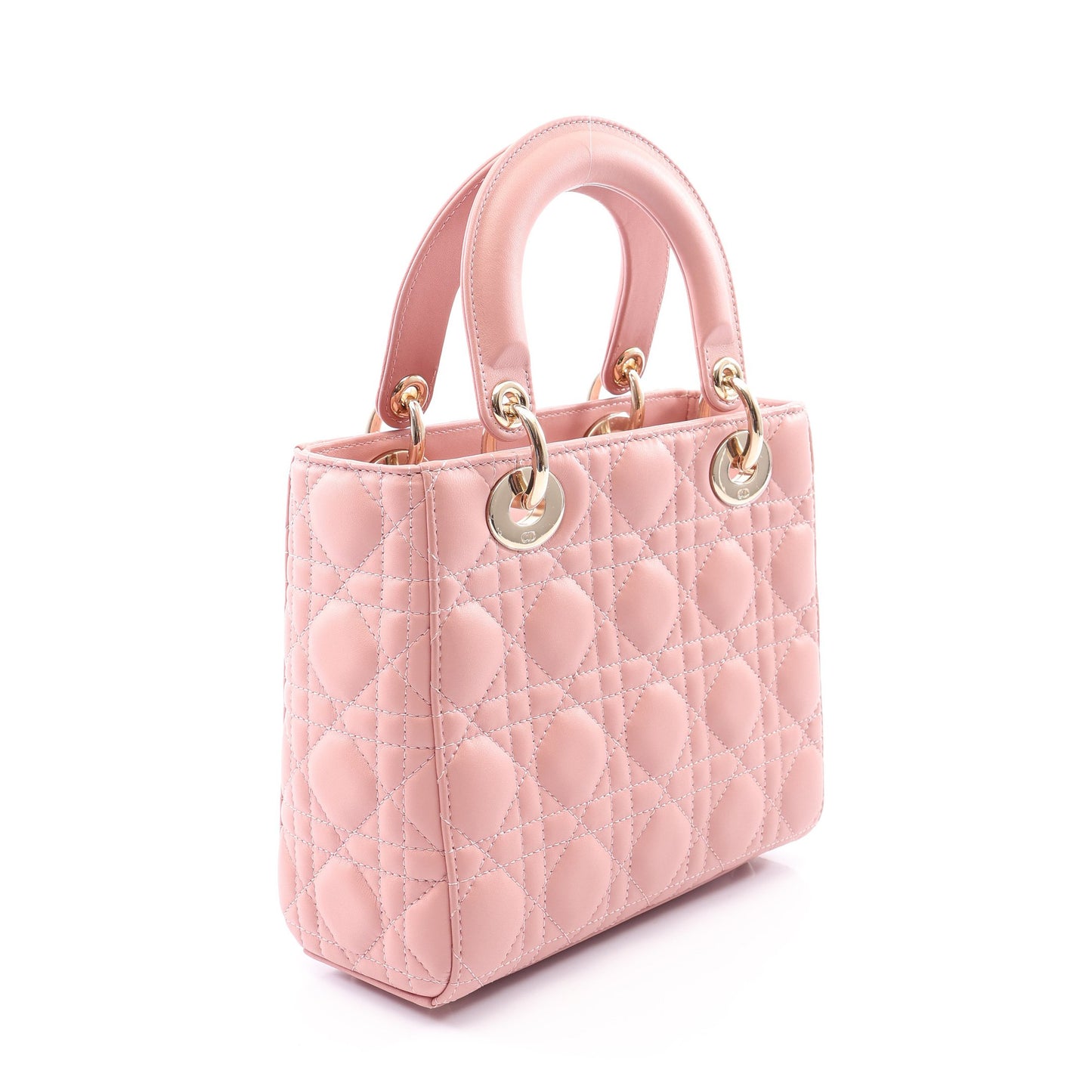 LADY DIOR MY ABCDIOR カナージュ 2WAY ハンドバッグ レザー ピンク クリスチャンディオール