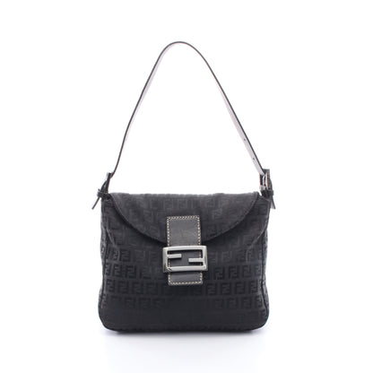 マンマバケット ズッキーノ ワンショルダーバッグ キャンバス レザー ブラック フェンディ バッグ FENDI