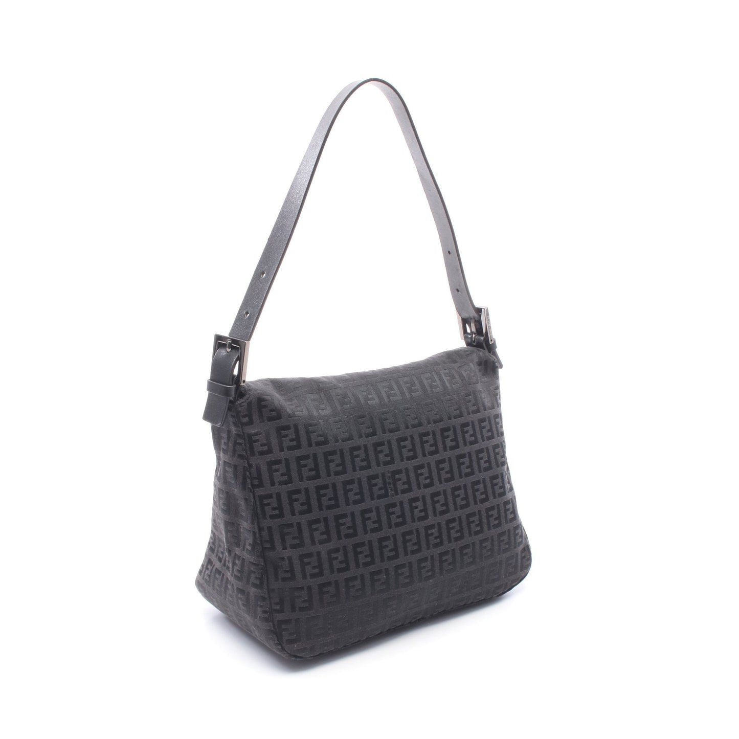 マンマバケット ズッキーノ ワンショルダーバッグ キャンバス レザー ブラック フェンディ バッグ FENDI