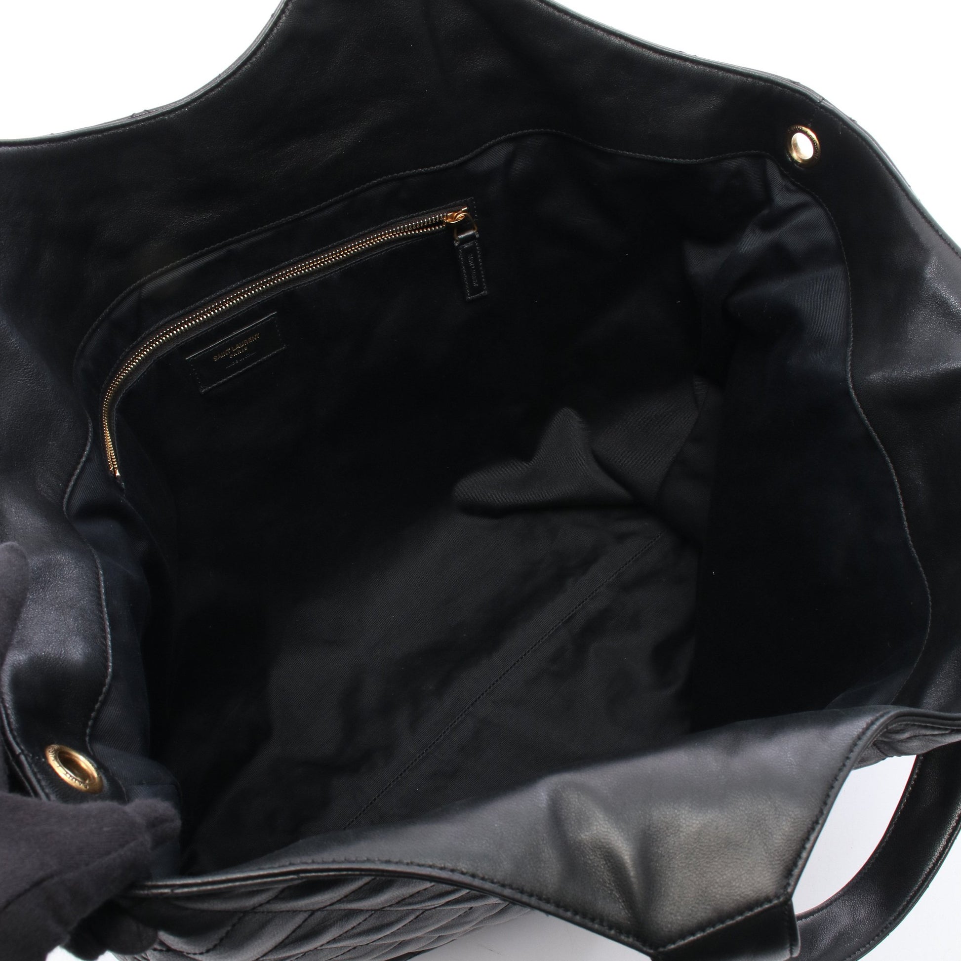 イカール マキシ ハンドバッグ トートバッグ レザー ブラック サンローランパリ バッグ SAINT LAURENT PARIS