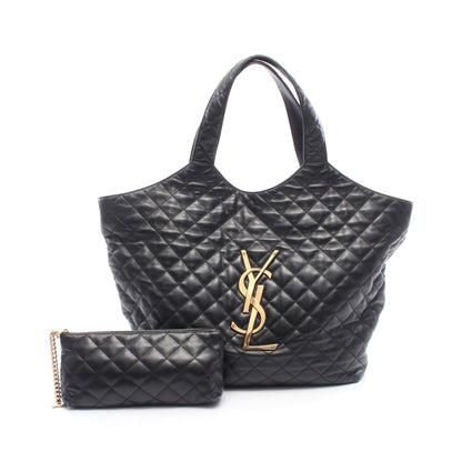イカール マキシ ハンドバッグ トートバッグ レザー ブラック サンローランパリ バッグ SAINT LAURENT PARIS