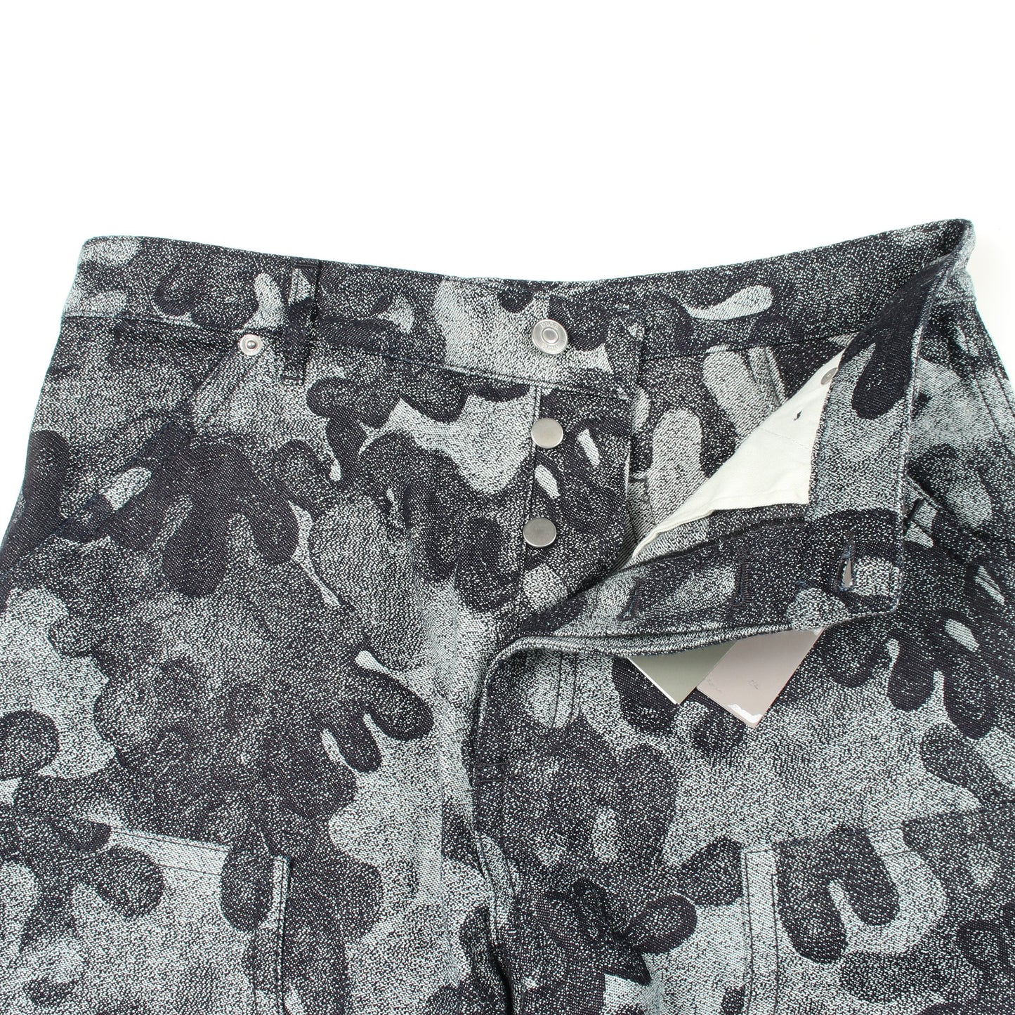 Christian Dior × PETER DOIG 総柄 デニムパンツ コットン ブラック グレー クリスチャンディオール