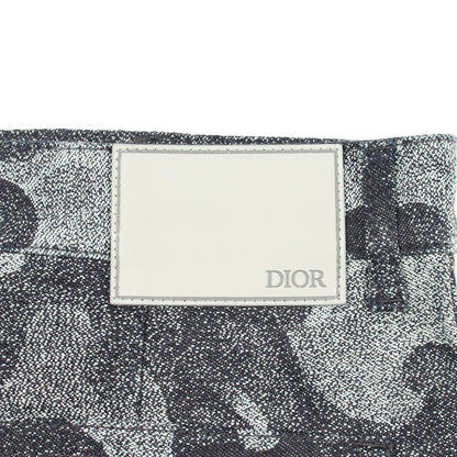 Christian Dior × PETER DOIG 総柄 デニムパンツ コットン ブラック グレー クリスチャンディオール