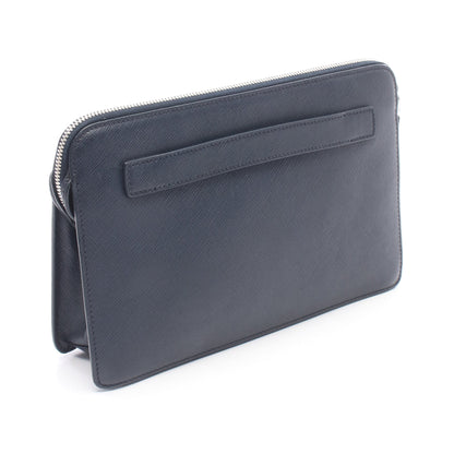 SAFFIANO TRAVEL セカンドバッグ クラッチバッグ サフィアーノレザー ネイビー プラダ