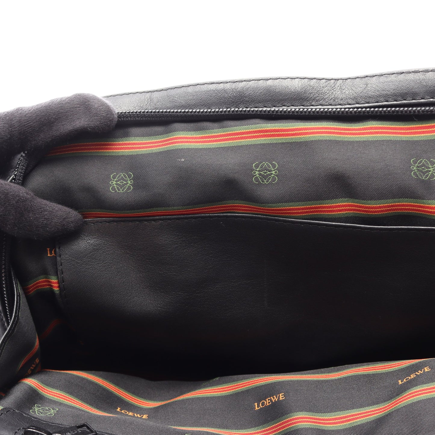 アナグラム 2WAY ハンドバッグ レザー ブラック ロエベ