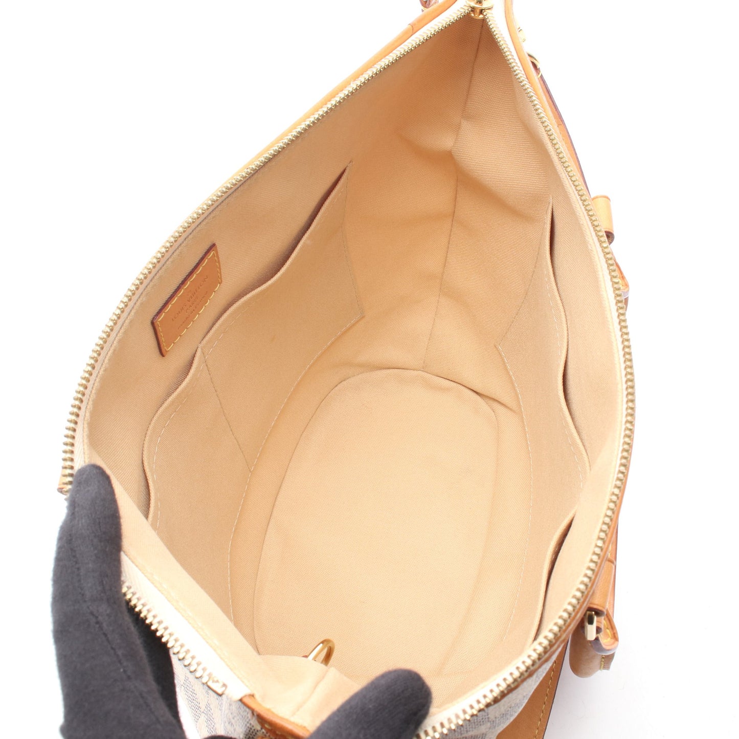 リヴィエラPM ダミエアズール 2WAY ハンドバッグ トートバッグ PVC レザー ホワイト ルイヴィトン