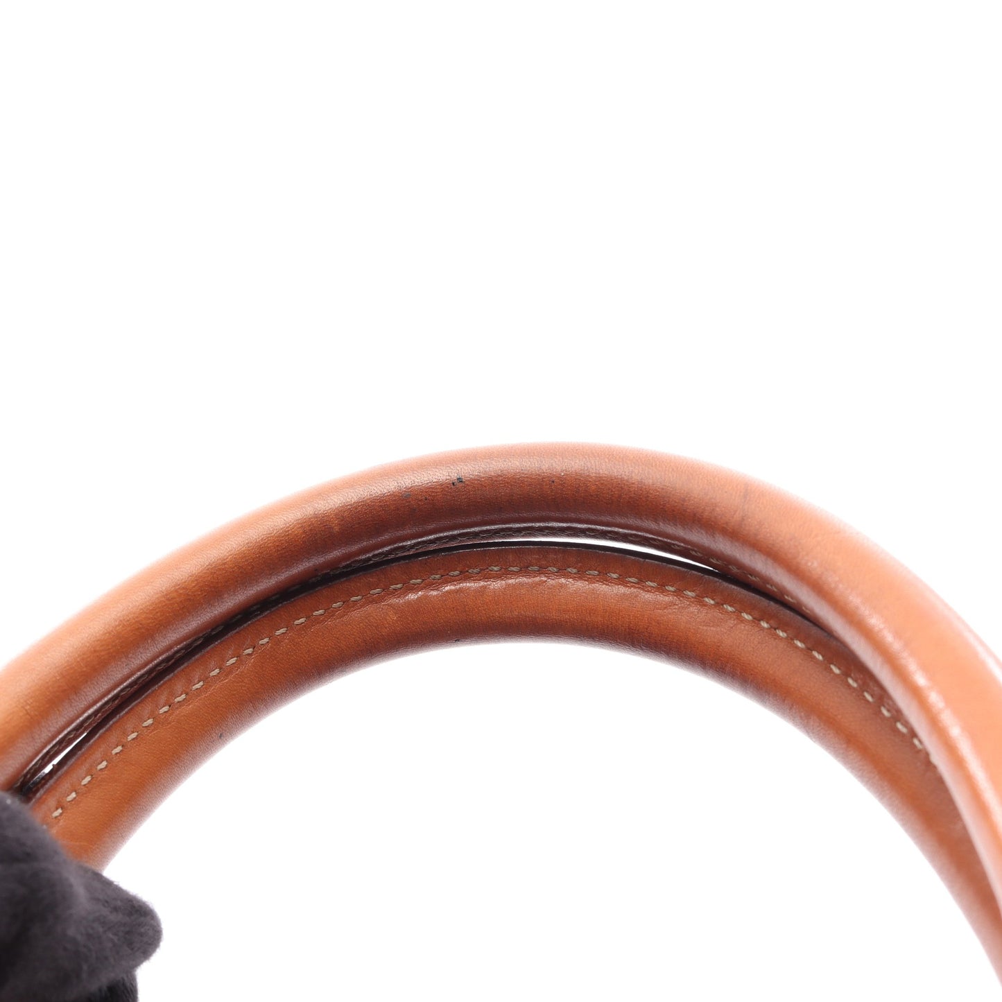 マカダム ハンドバッグ ミニボストンバッグ PVC レザー ブラウン ダークブラウン セリーヌ