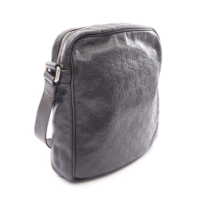 グッチシマ ショルダーバッグ レザー ダークブラウン グッチ バッグ GUCCI
