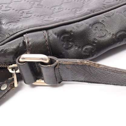 グッチシマ ショルダーバッグ レザー ダークブラウン グッチ バッグ GUCCI