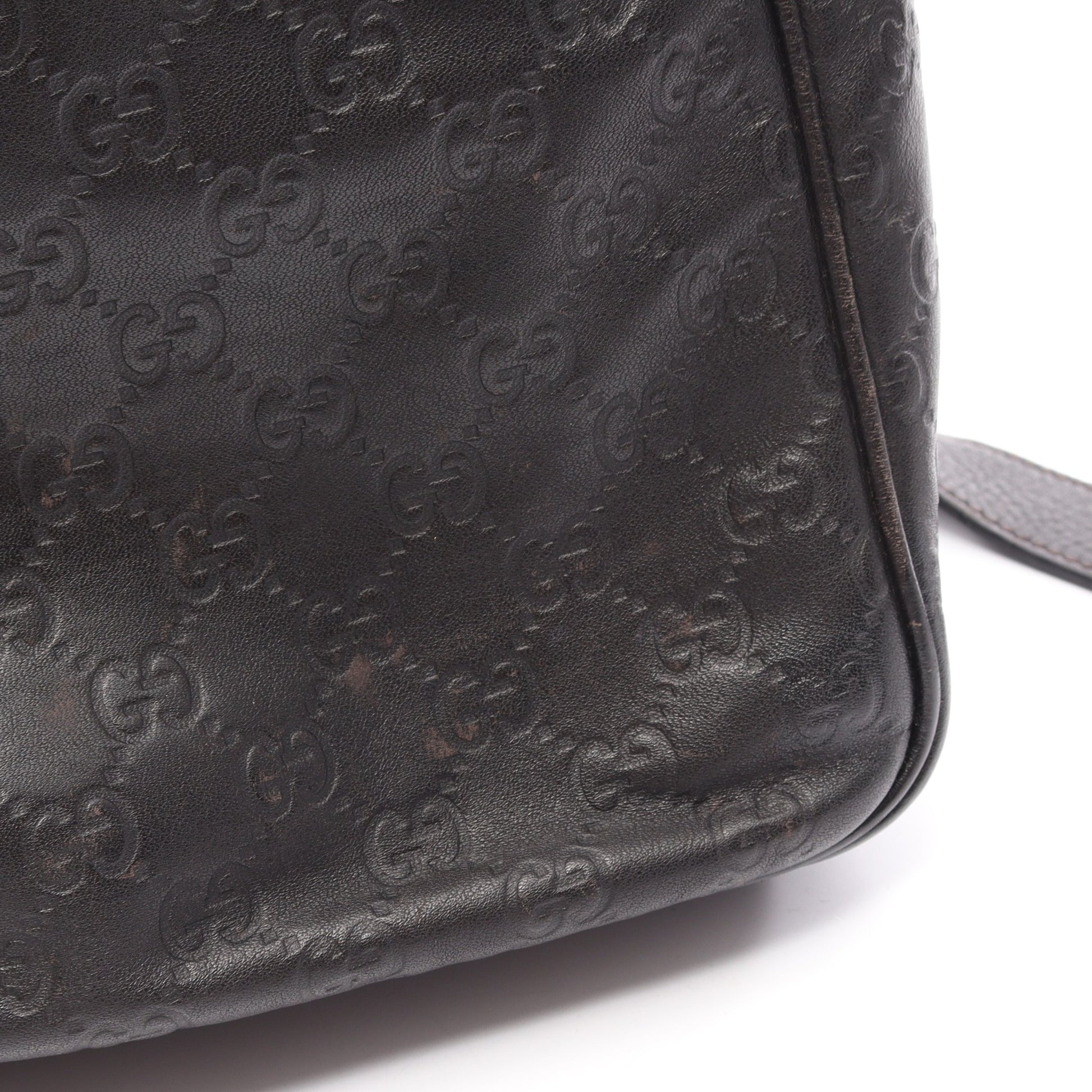 グッチシマ ショルダーバッグ レザー ダークブラウン グッチ バッグ GUCCI