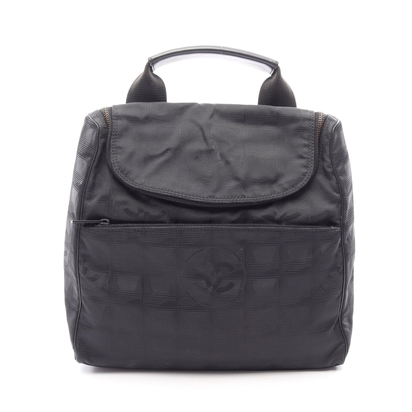 ニュートラベルライン バックパック バックパック リュックサック ナイロンキャンバス レザー ブラック ブラック金具 シャネル
