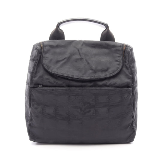 ニュートラベルライン バックパック バックパック リュックサック ナイロンキャンバス レザー ブラック ブラック金具 シャネル
