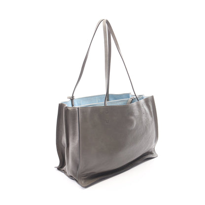 GLACE’CALF エティケット ショルダーバッグ トートバッグ レザー グレー プラダ