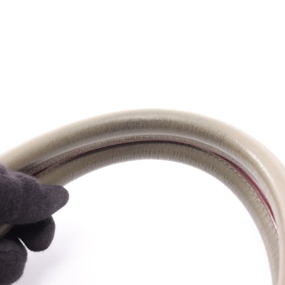 アナグラム ミニボストンバッグ PVC レザー グレー ロエベ