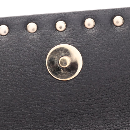 ロックスタッズ クラッチバッグ レザー ブラック ヴァレンティノ バッグ VALENTINO