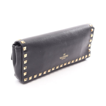 ロックスタッズ クラッチバッグ レザー ブラック ヴァレンティノ バッグ VALENTINO