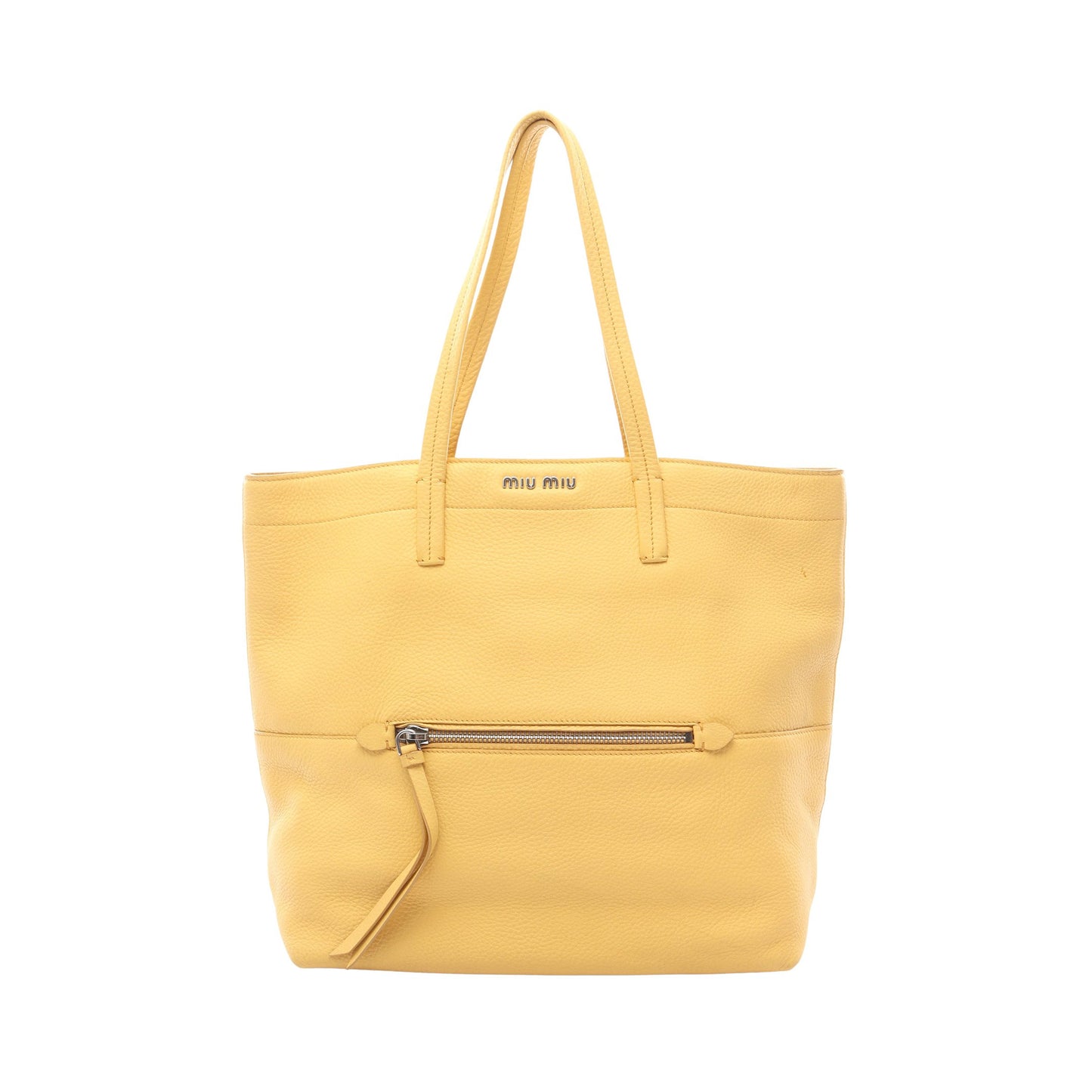 ショルダーバッグ トートバッグ レザー イエロー ミュウミュウ バッグ miu miu