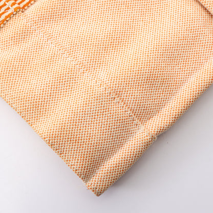 ニューフールトゥMM ハンドバッグ トートバッグ キャンバス オレンジ シルバー金具 エルメス