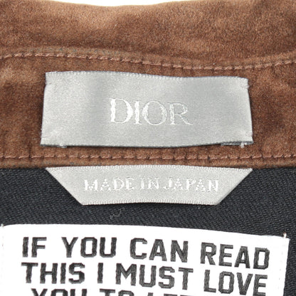 DIOR × TRAVIS SCOTT CACTUS JACK ロゴ刺繍 シャツ ジャケット コットン ブラウン クリスチャンディオール