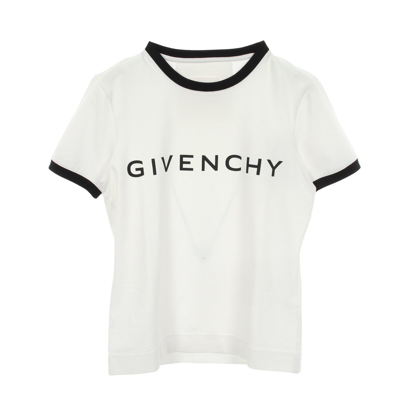 ロゴ スリムフィット 半袖Tシャツ コットン ホワイト ブラック ジバンシィ
