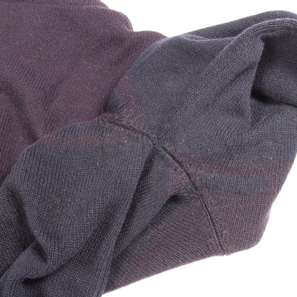 ハイネック ニット ウール カシミヤ ネイビー ダークパープル エルメス