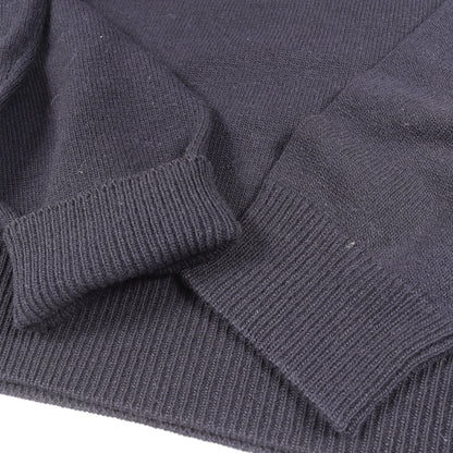 ハイネック ニット ウール カシミヤ ネイビー ダークパープル エルメス