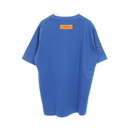 エンボスLVロゴ 半袖Tシャツ コットン ブルー ルイヴィトン トップス LOUIS VUITTON