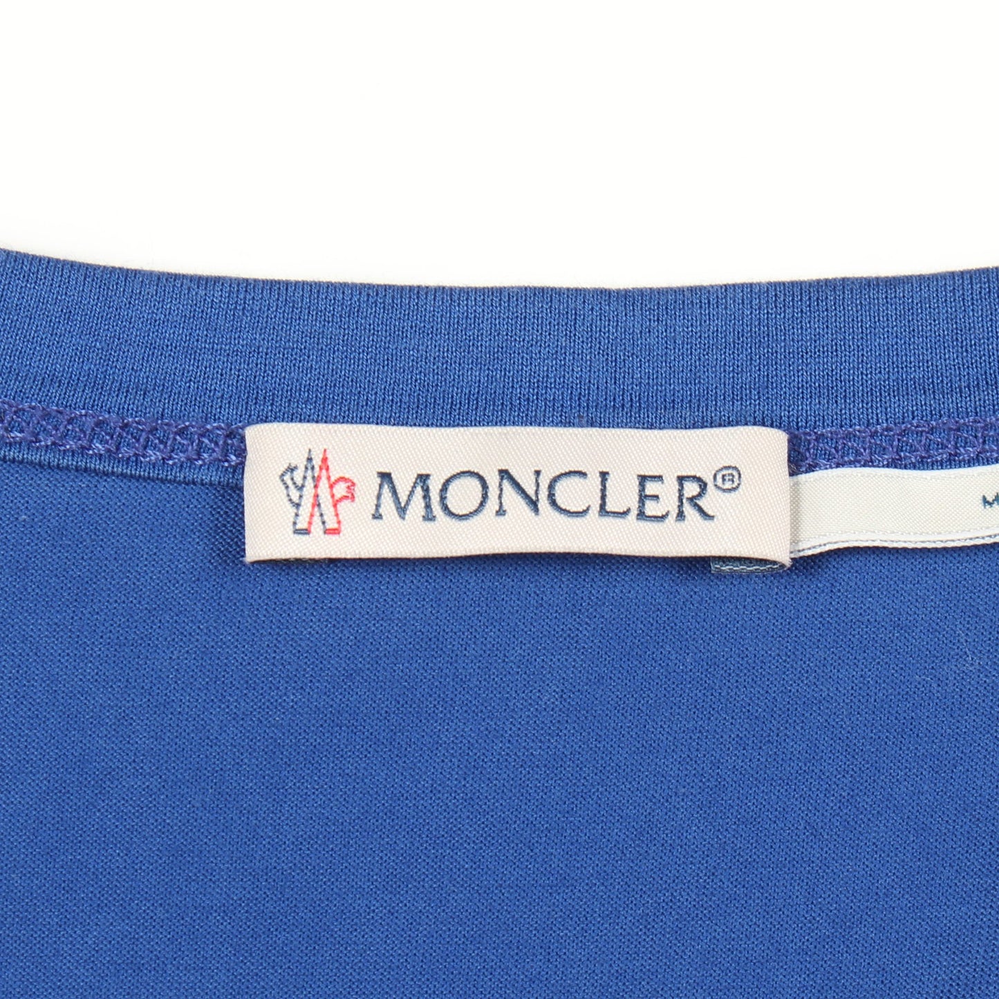 ロゴワッペン 半袖Tシャツ コットン ブルー モンクレール