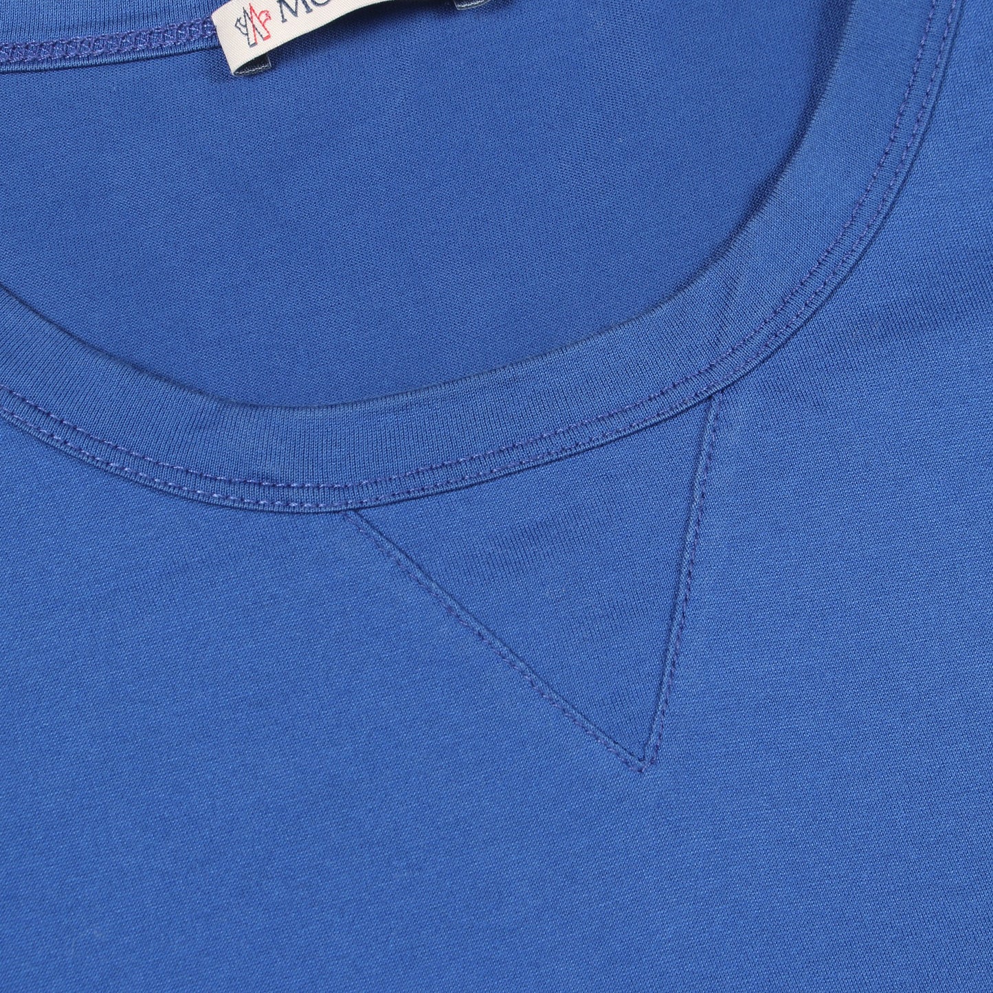 ロゴワッペン 半袖Tシャツ コットン ブルー モンクレール
