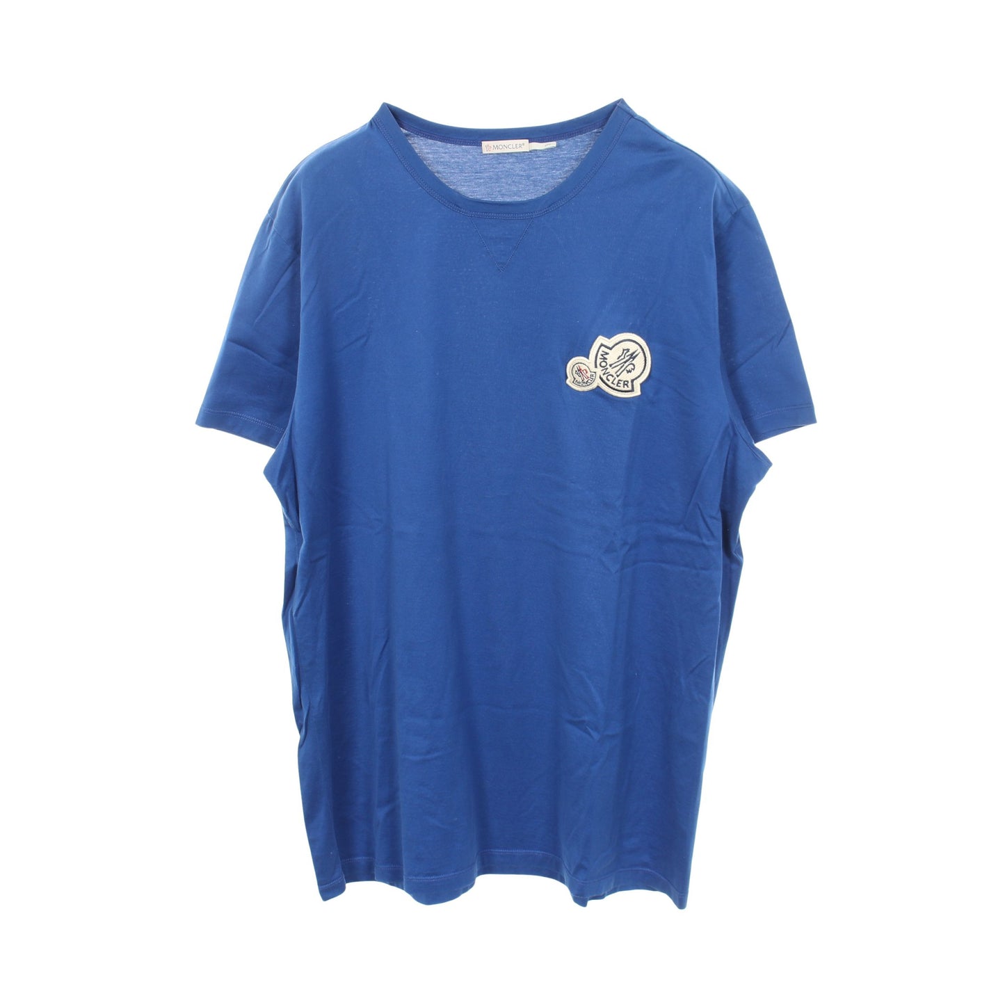 ロゴワッペン 半袖Tシャツ コットン ブルー モンクレール