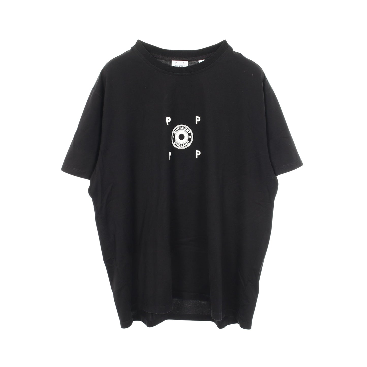 BURBERRY × Pop Trading Company ロゴグラフィック 半袖Tシャツ コットン ブラック バーバリー