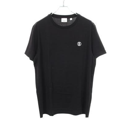 ロゴ刺繍 半袖Tシャツ コットン ブラック バーバリー