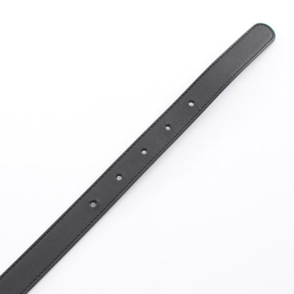 ダブルGバックル ゴールド金具 ベルト レザー ブラック グッチ