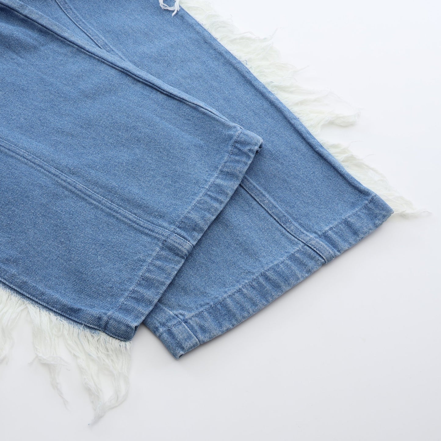 adidas × KSENIASCHNAIDER DENIM FRAYED JEAN デニムパンツ コットン ブルー アディダス